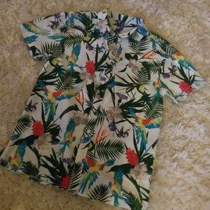 Crazy town parrot Hawaiian short